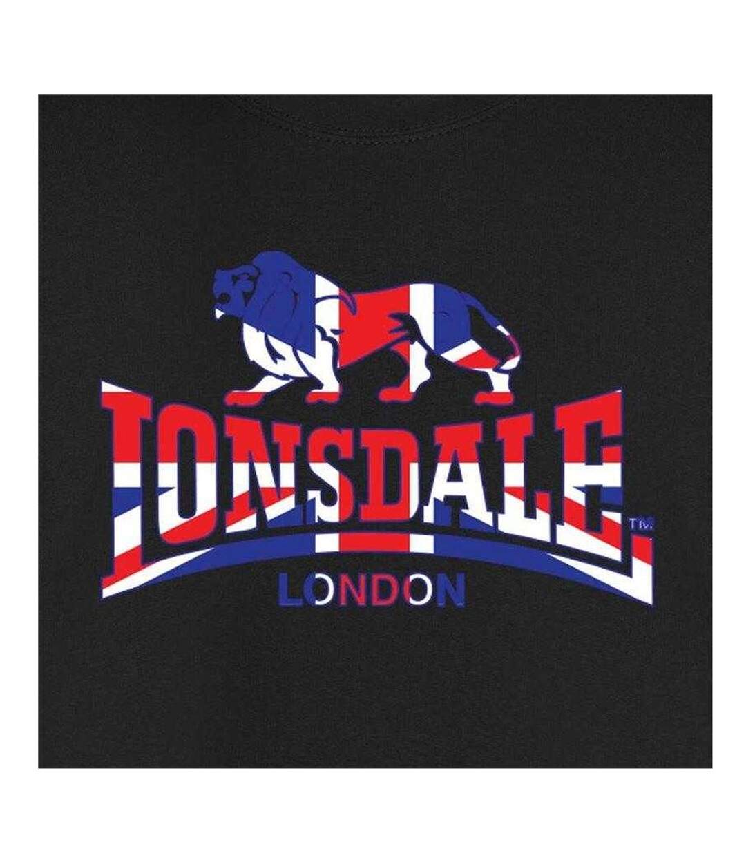 Sweat Motif/style Union Jack Homme Noir Lonsdale-3