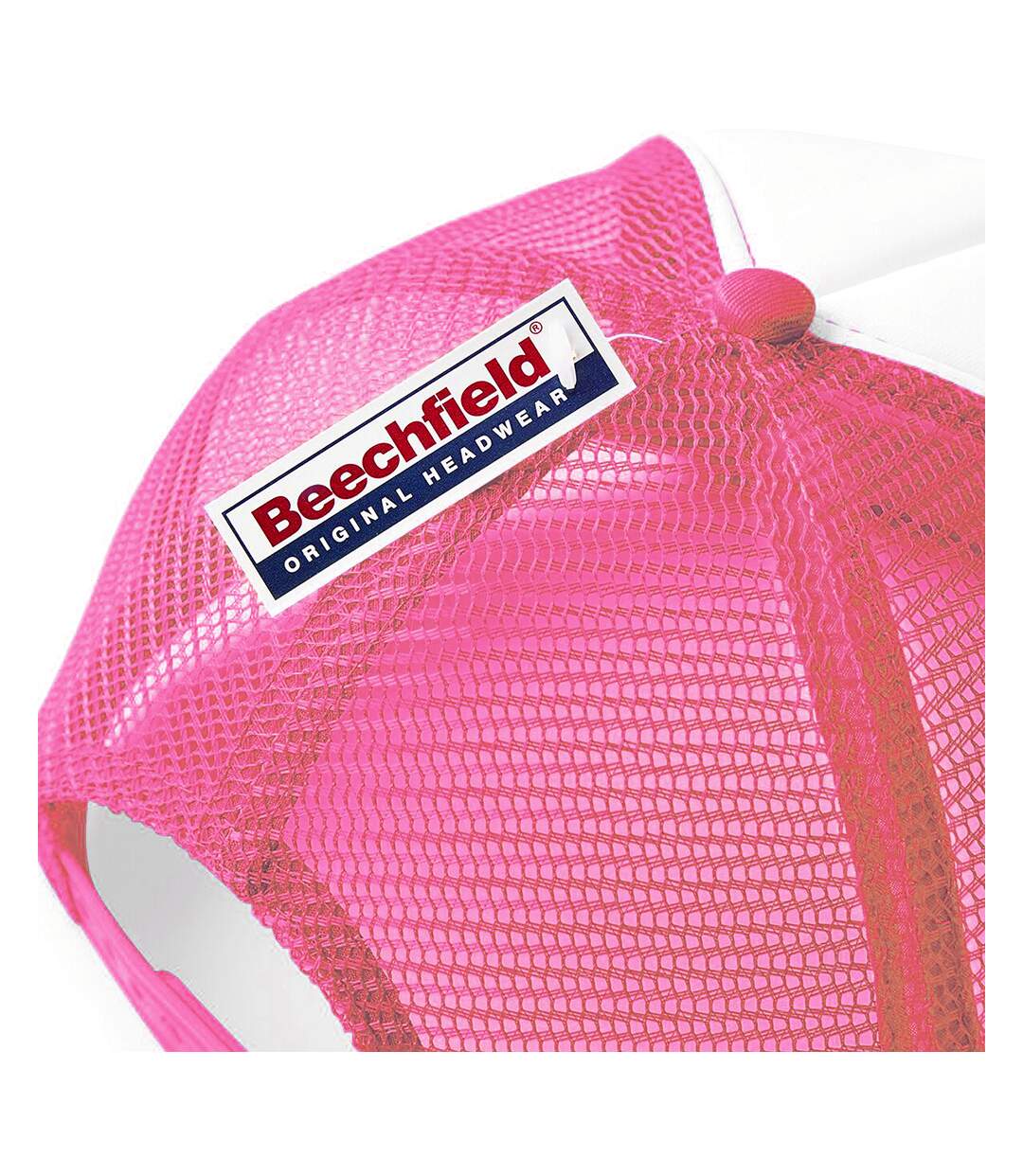 Casquette unisexe rose fluo Beechfield-3