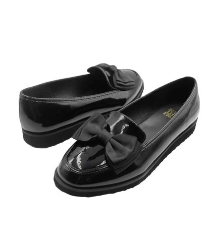 Mocassins alpha femme noir verni Where´s That From