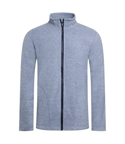 Mens thames full zip fleece top mid blue Weird Fish