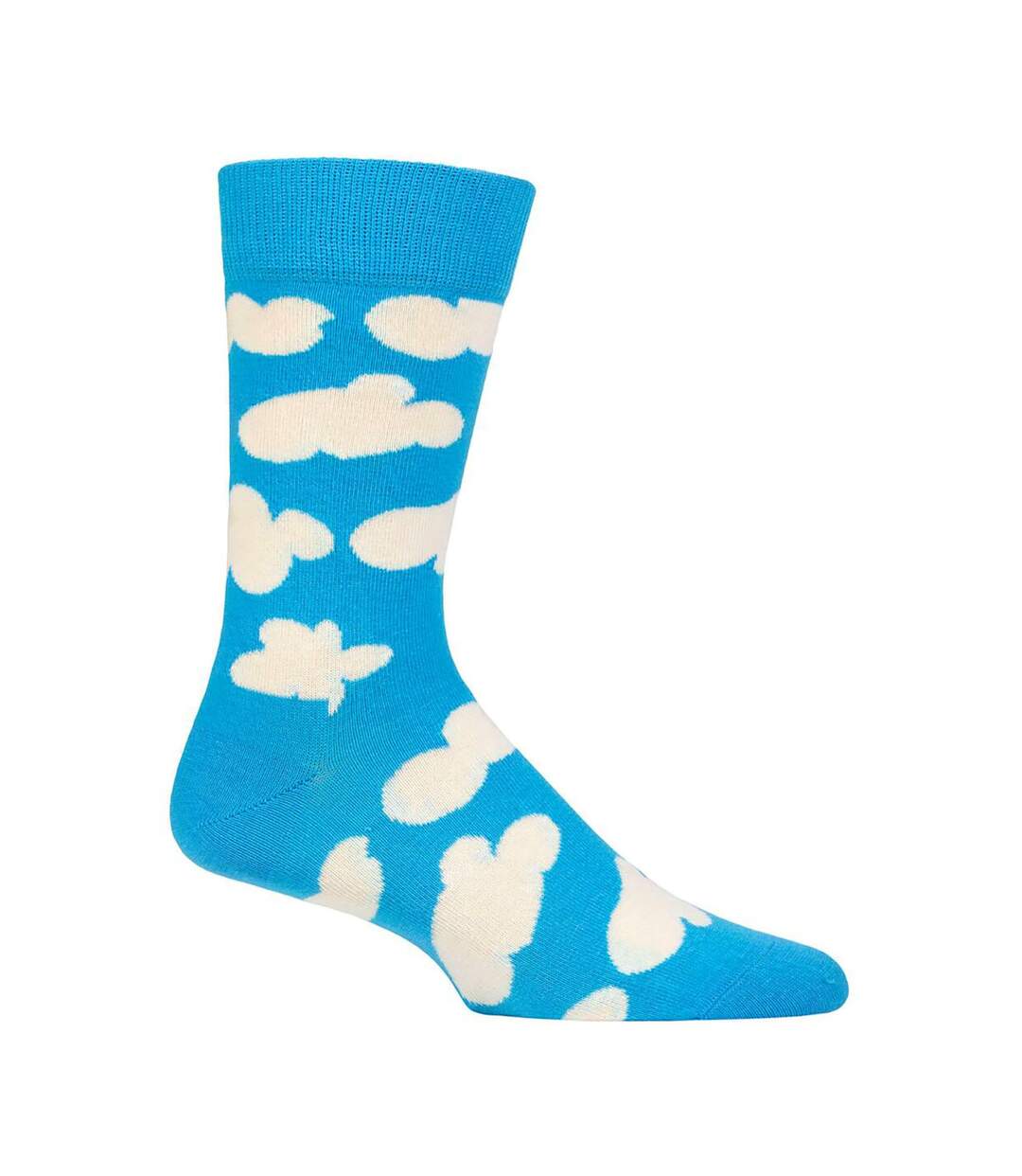 1 Pack Mens & Ladies Cotton Light Blue Clouds Design Socks-1