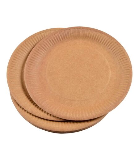 Lot de 20 Assiettes en Carton Vitamine 18cm Kraft
