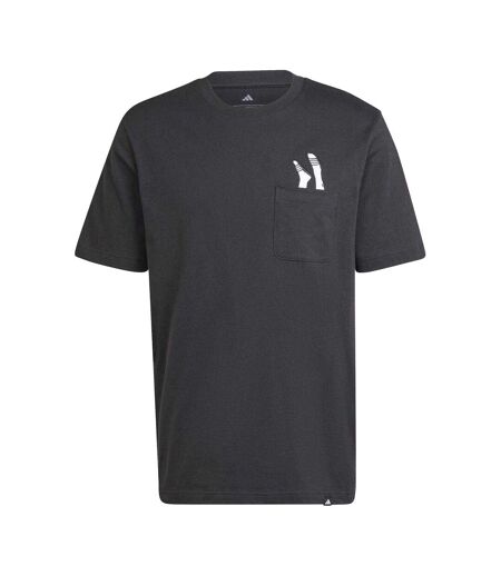 Mens Slider Pocket Lounge T-shirt Black Adidas