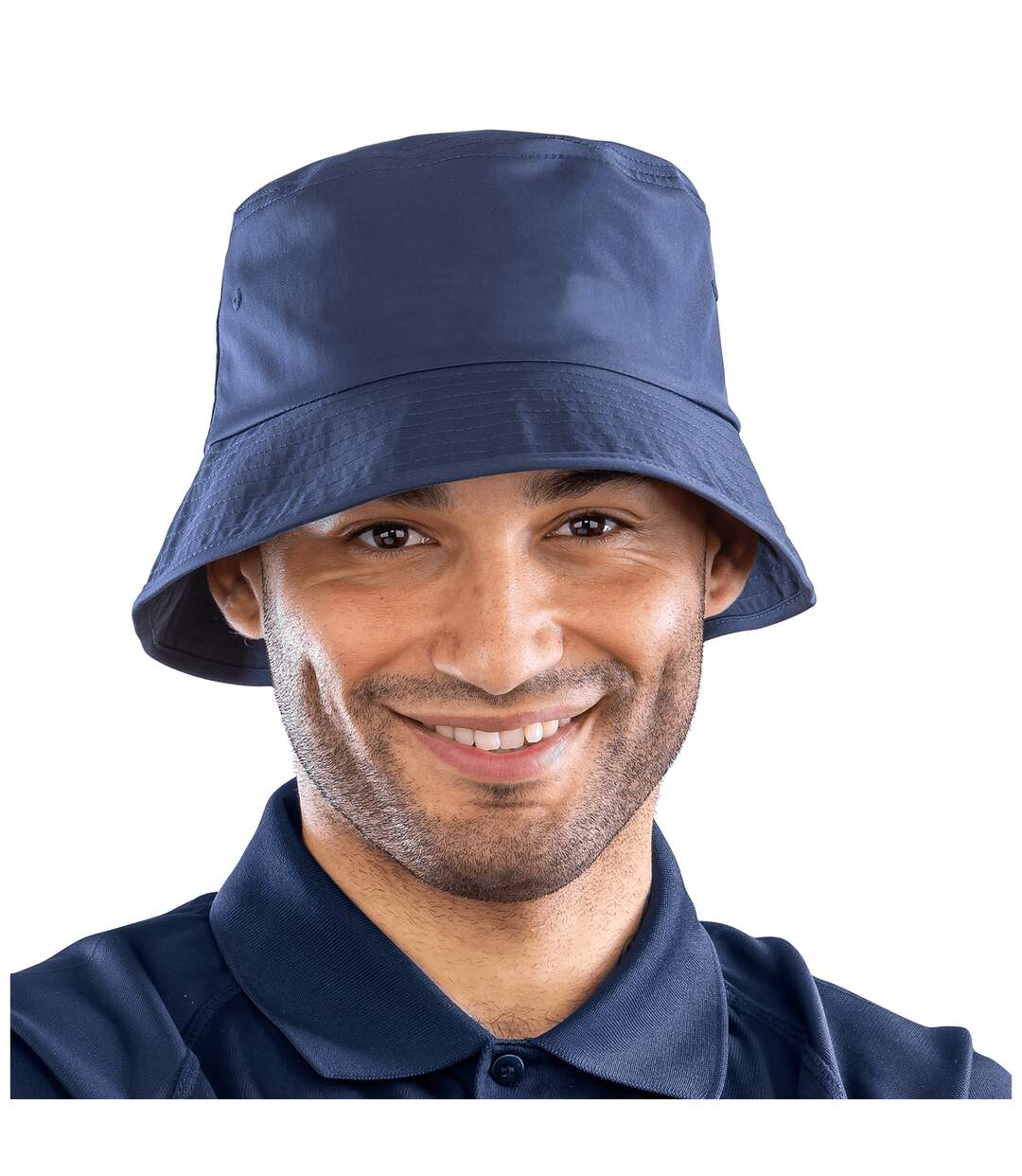 Unisex Adult Bound Edge Recycled Bucket Hat Navy Result Core-3