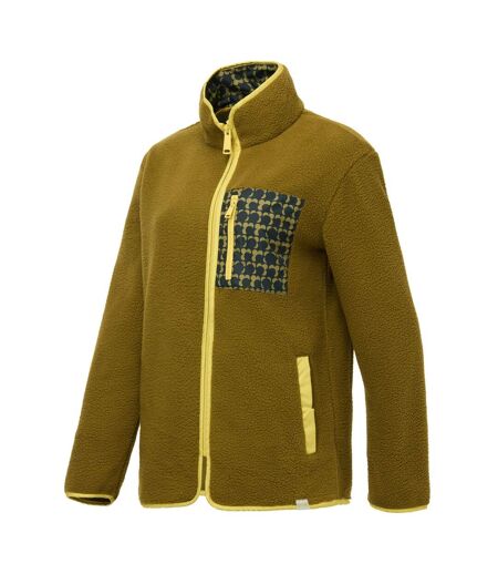 Womens/ladies Orla Kiely Ecclipse Borg Fleece Jacket Fur Green Regatta