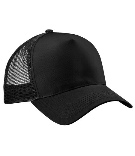 Beechfield Mens Half Mesh Trucker Cap/Headwear (Pack of 2) (Black)