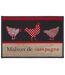 Tapis Déco Rectangle Campagne 40x60cm Rouge-1