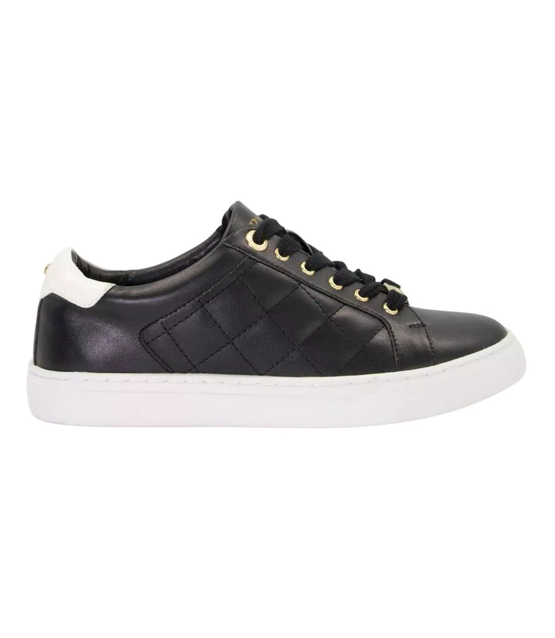 Baskets Style Matelassé Ellenar Adulte Noir Blanc Dune London-3