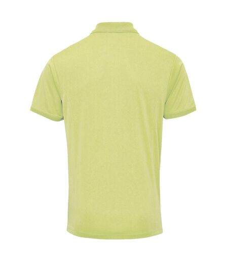 Premier Mens Coolchecker Pique Short Sleeve Polo T-Shirt (Lime) - UTRW4401