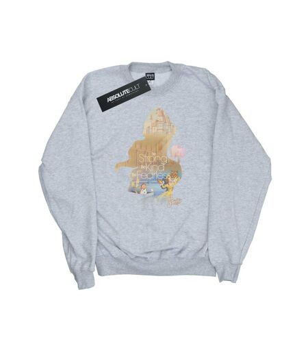 Disney Princess Womens/Ladies Belle Filled Silhouette Sweatshirt (Heather Grey)