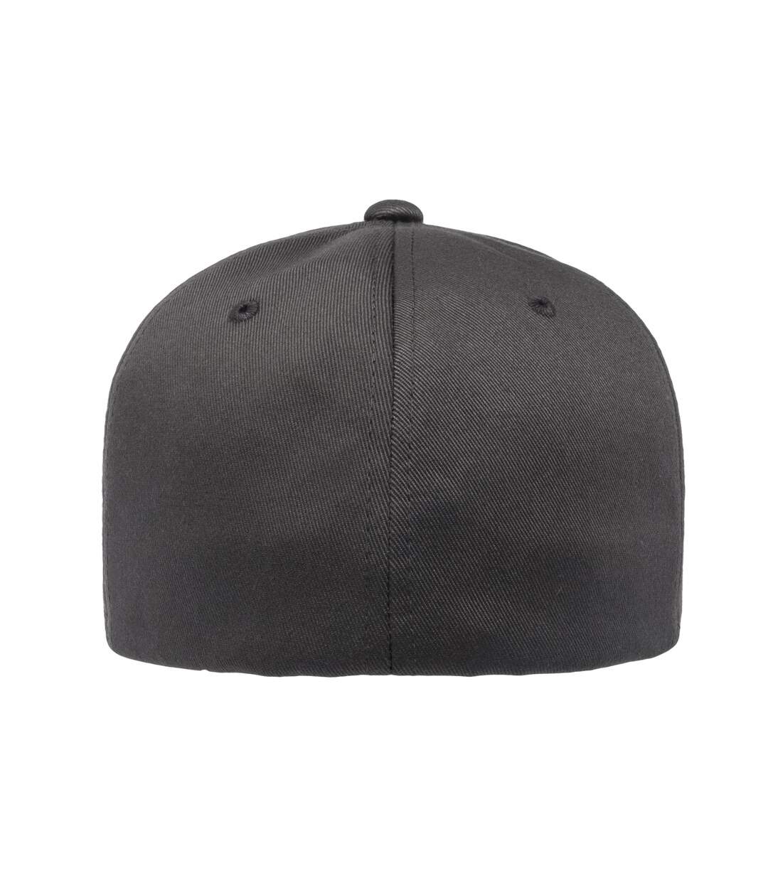 Childrens/kids Wooly Combed Baseball Cap Dark Grey Flexfit-2