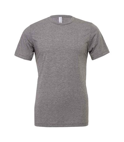 Unisex adults triblend crew neck t shirt grey Bella Canvas