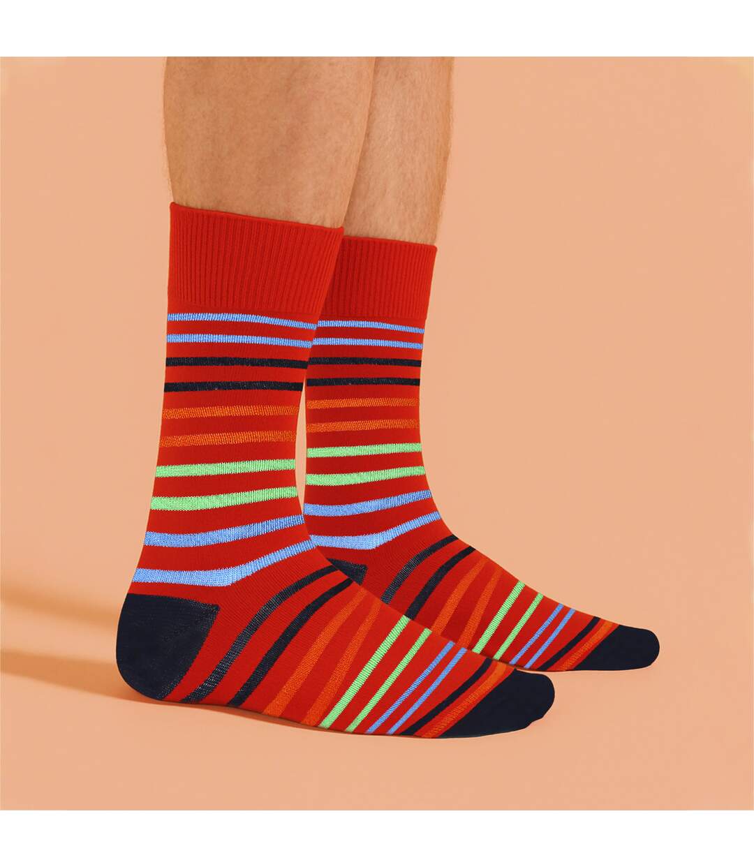 6 Pack Mens Bamboo Design Socks - Soft Breathable Everyday Patterned Fit-4