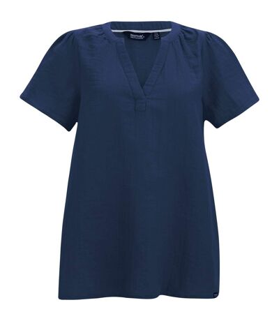 Womens/ladies Selen Short-sleeved Shirt Navy Blue Regatta