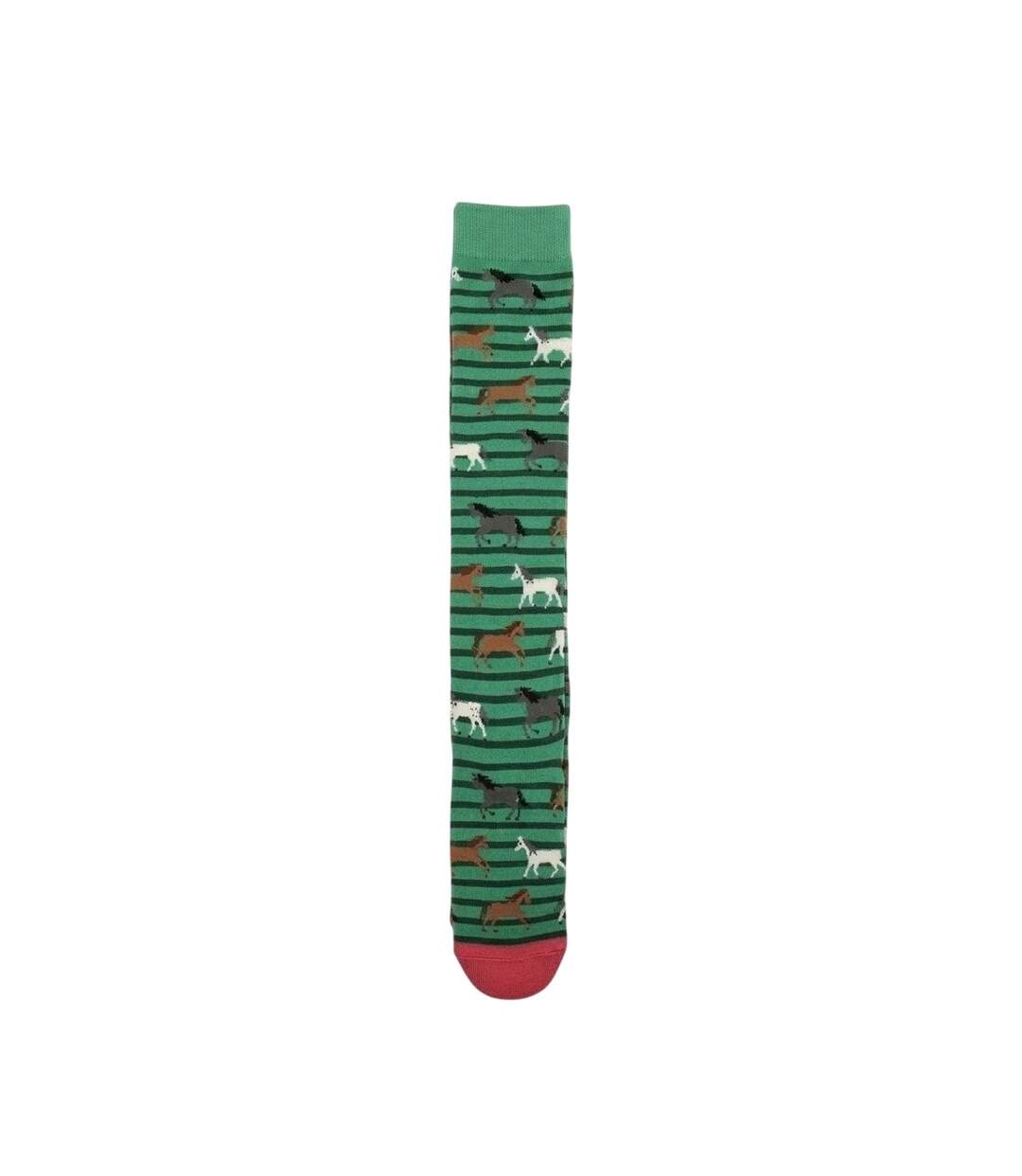 Chaussettes Motif/style Cheval Funky Femme Vert Bartleby-2