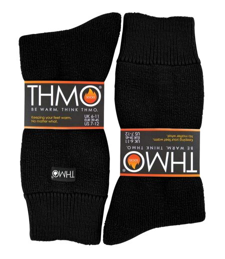 Mens Thermal Fleece Lined Slipper Socks with Grips