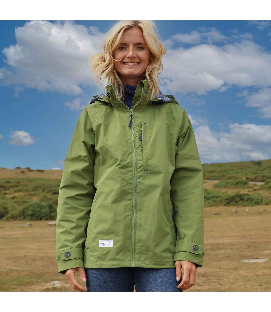 Veste Imperméable Femme Vert De Gris Lazy Jacks-1