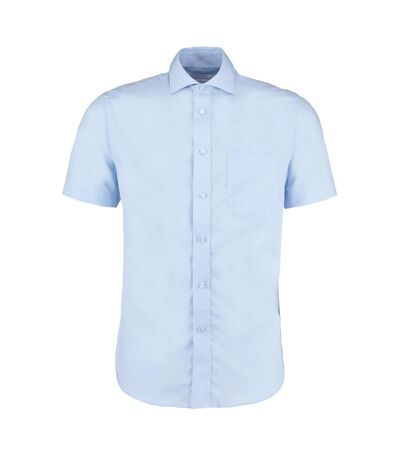 Kustom Kit Mens Premium Non Iron Short Sleeve Shirt (Light Blue)