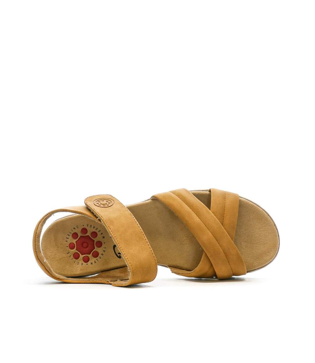 Sandales camel femme relife layon-4