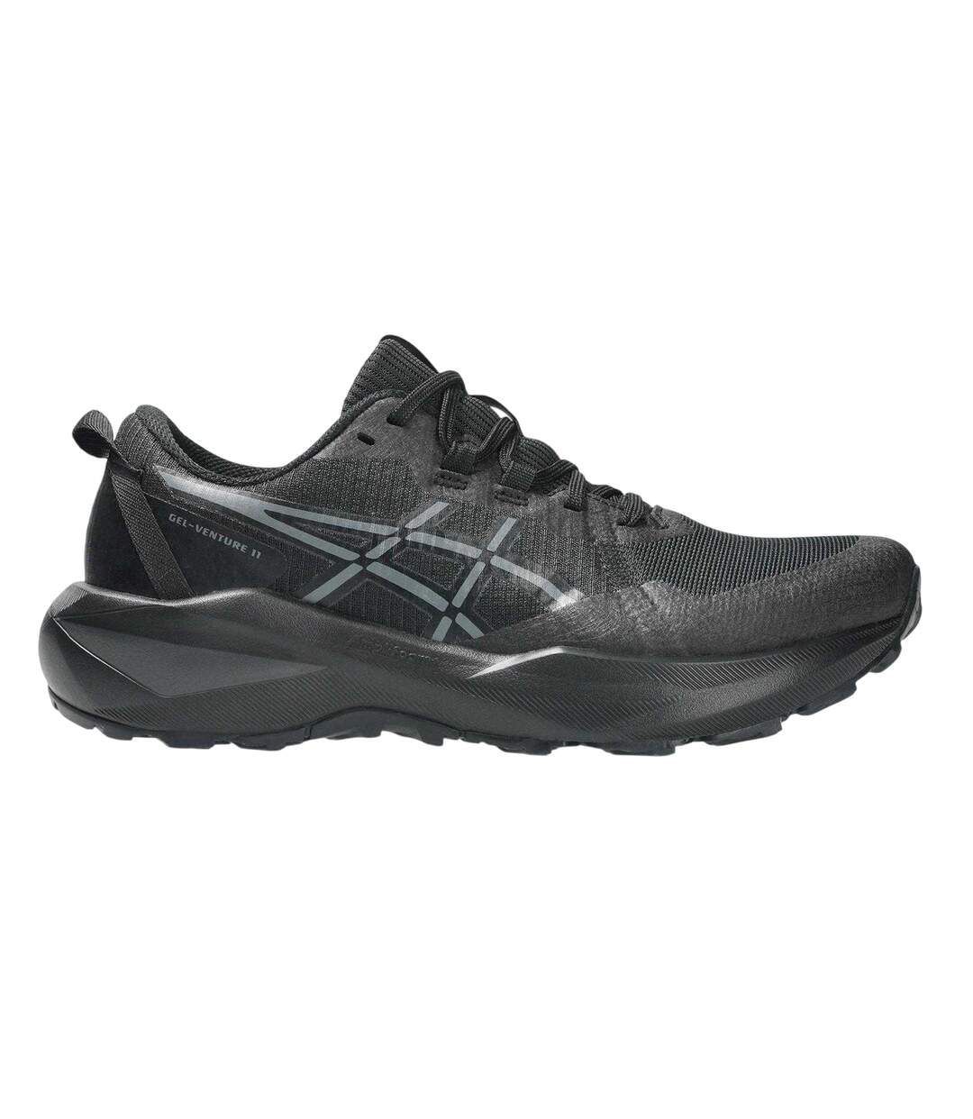 Womens/ladies Gel Venture 11 Running Trainers Black Grey Asics-4