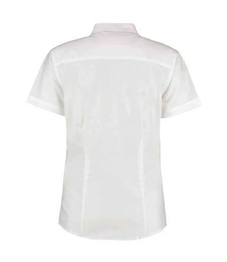 Chemisier Manches Courtes Femme Blanc Kustom Kit