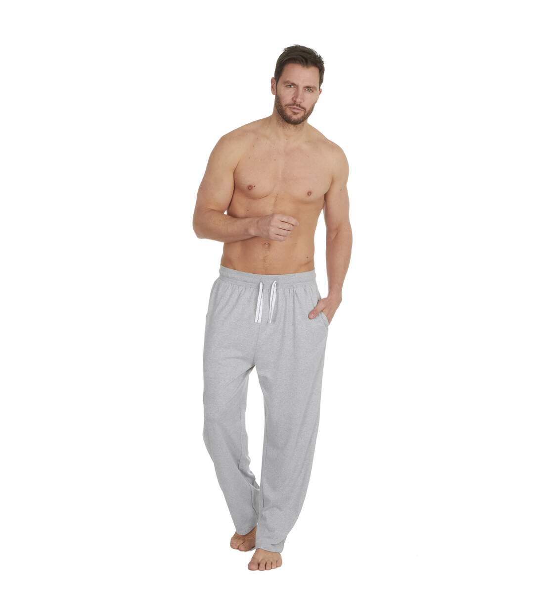 Pantalon de détente homme gris chiné Momentii-3