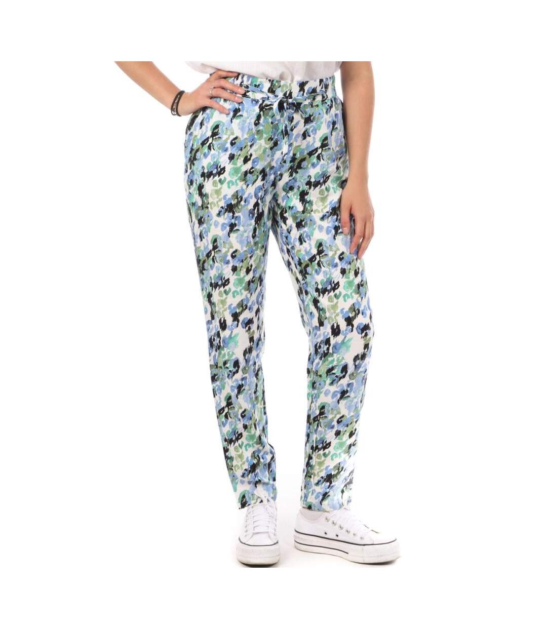 Pantalons Fluide Vert/Bleu Femme Vero Moda Vmeasy - M-1