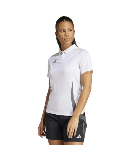 Polo Manches Courtes Tiro Femme Blanc Adidas