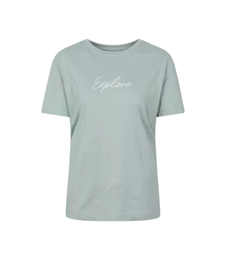 Womens/ladies Explore T-shirt Light Khaki Mountain Warehouse