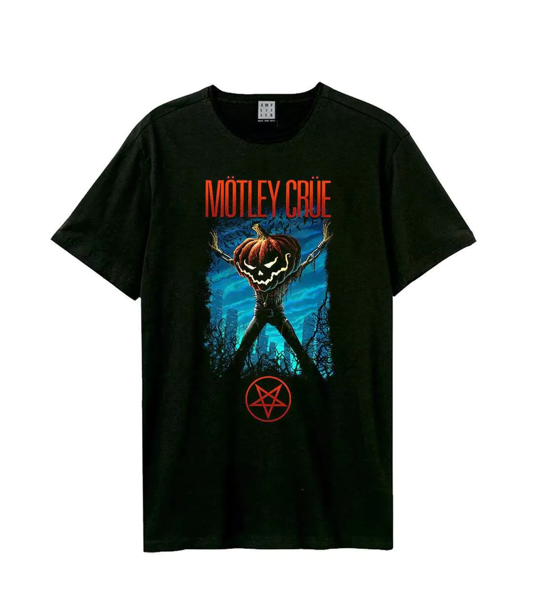 T-shirt Style Mötley Crüe Pumpkin Head Adulte Noir Amplified-1