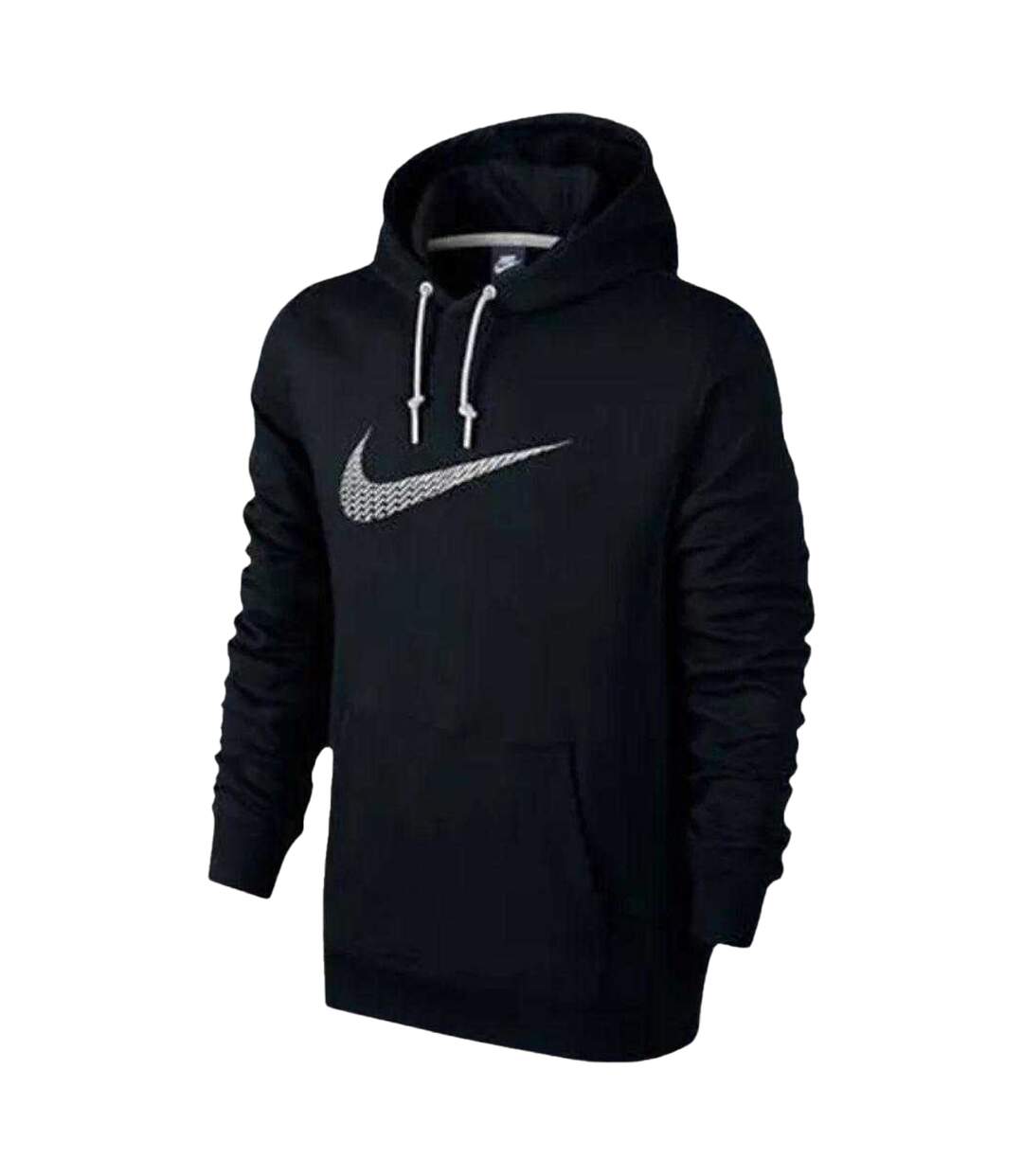 Sweat À Capuche Motif/style Swoosh Homme Noir Nike-1