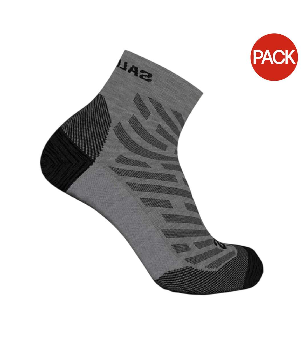 Pack Of 2  Mens Mountain Wool Socks  Grey Salomon-1