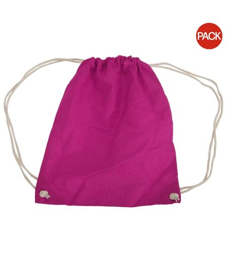 Lot de 2  Sac de gym 12 litres taille unique fuchsia Westford Mill