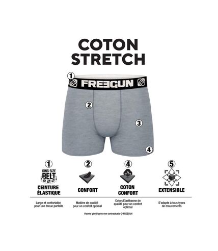 Lot de 4 boxers homme en coton Freegun