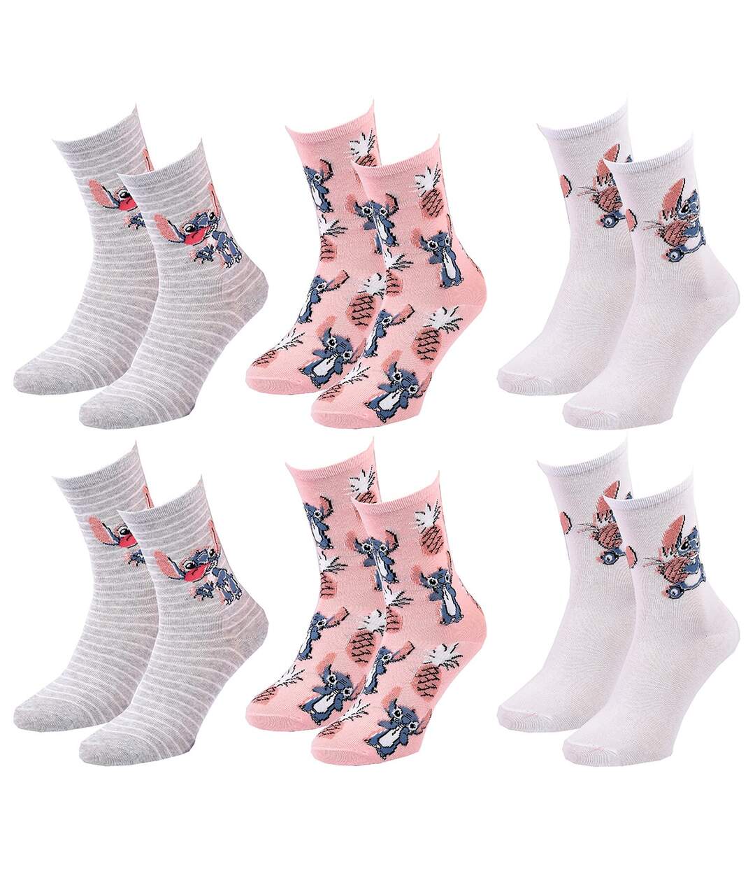 Chaussettes Pack Femme LILO ET STITCH Pack de 6 Paires 0643-2