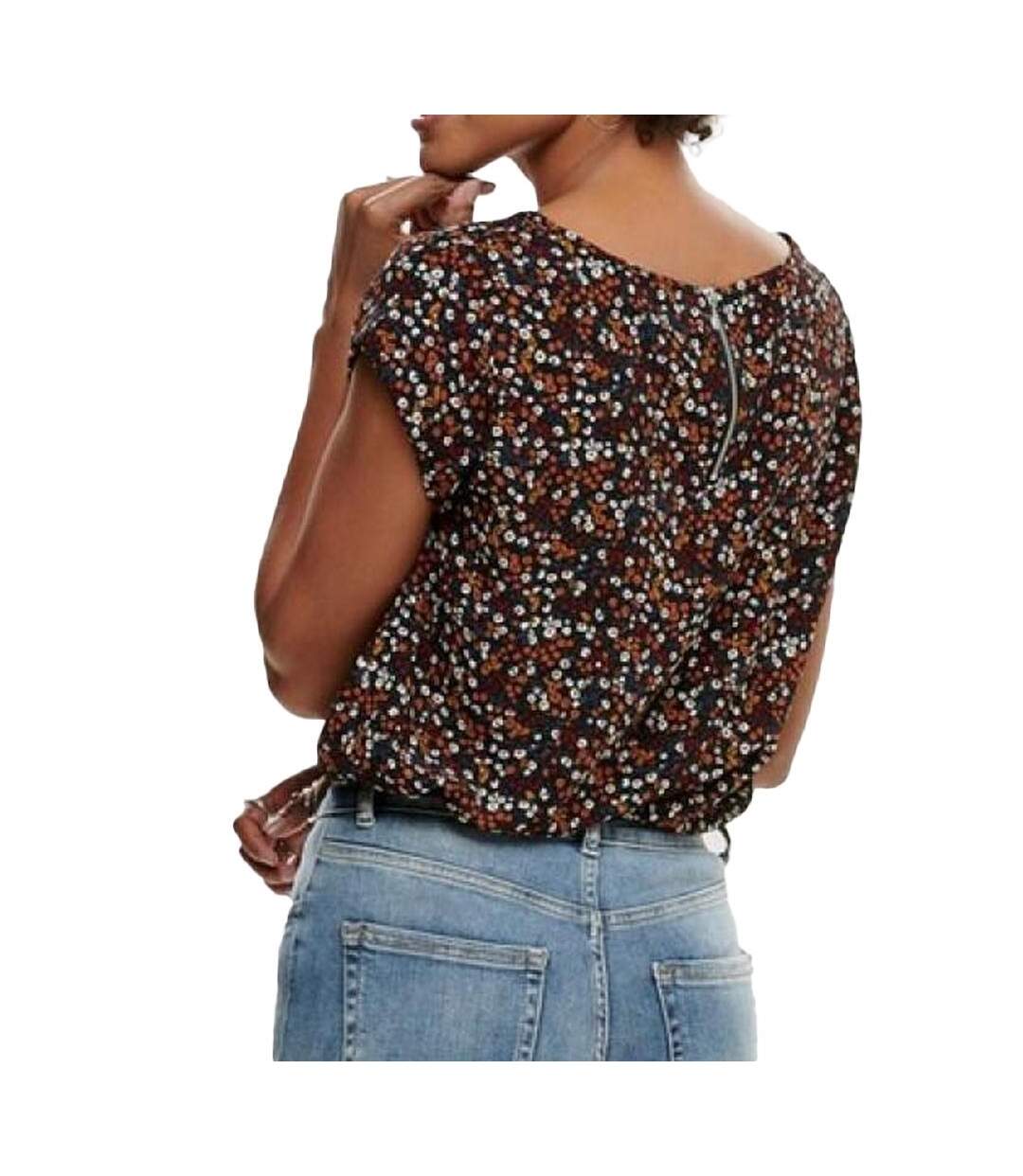 Top Imprimé Marine à fleurs Femme Only Vic - 42-2