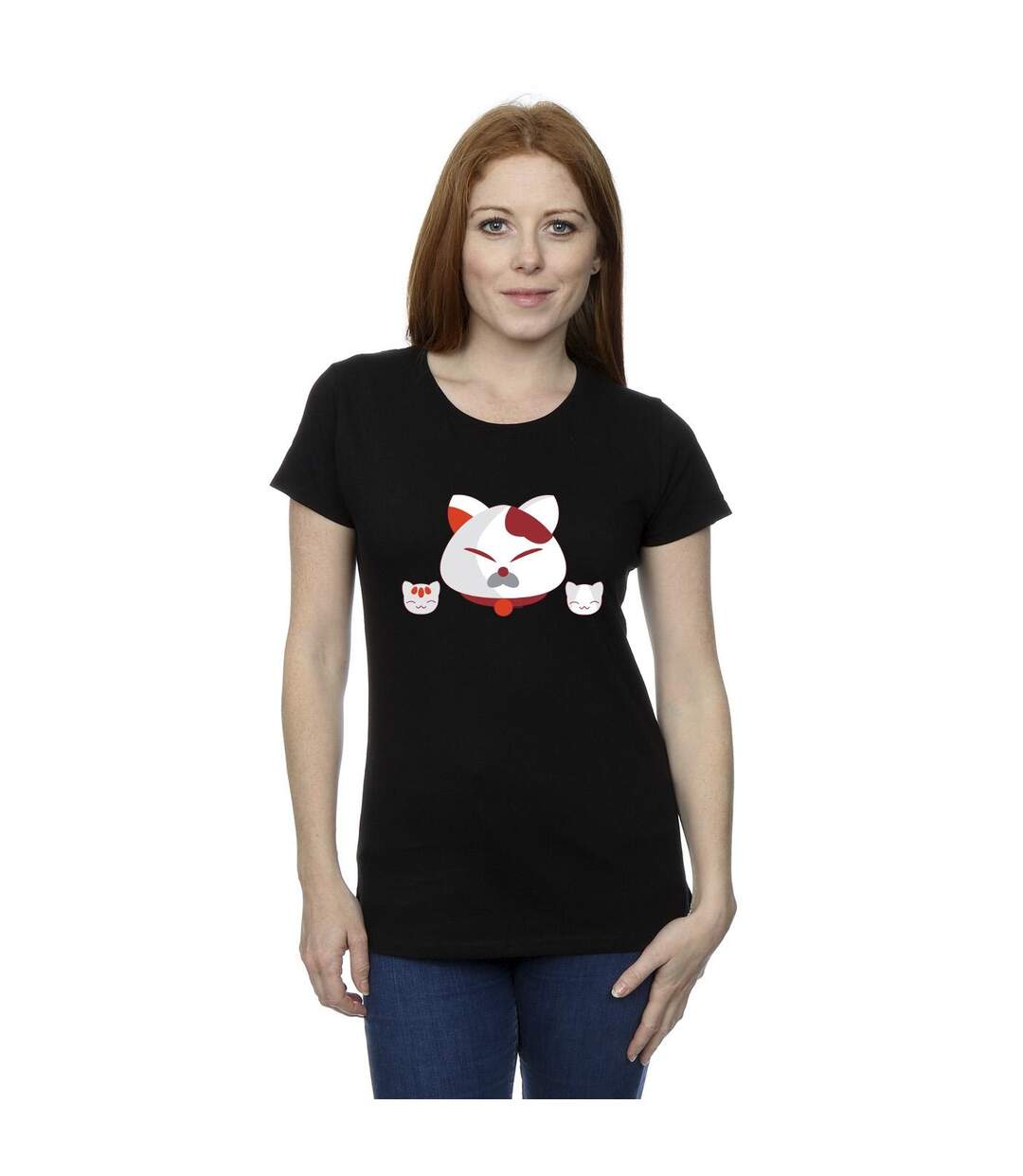 Disney - T-shirt BIG HERO BAYMAX KITTEN HEADS - Femme (Noir) - UTBI13339-2
