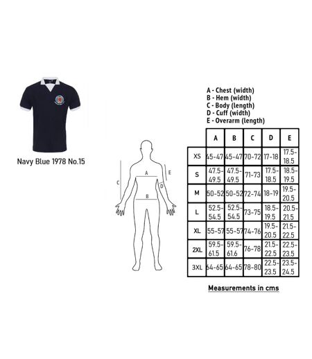 T-shirt Motif/style Rétro Homme Bleu Marine Scottish FA
