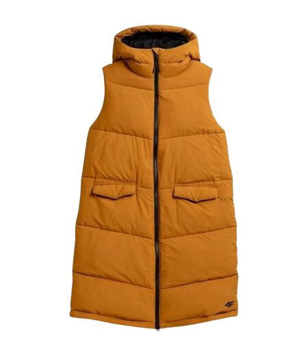 Veste Sans Manches Motif/style Uni H4z21 Femme Marron 4F