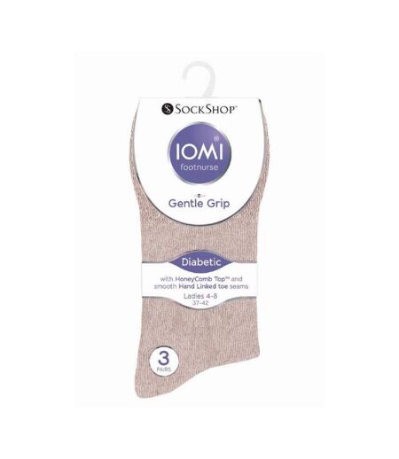 6 Pack Ladies Non Elastic Cotton Diabetic Socks with Seamless Toe