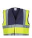 Gilet haute visibilité fluo band + brace adulte jaune fluo / bleu marine Yoko-2