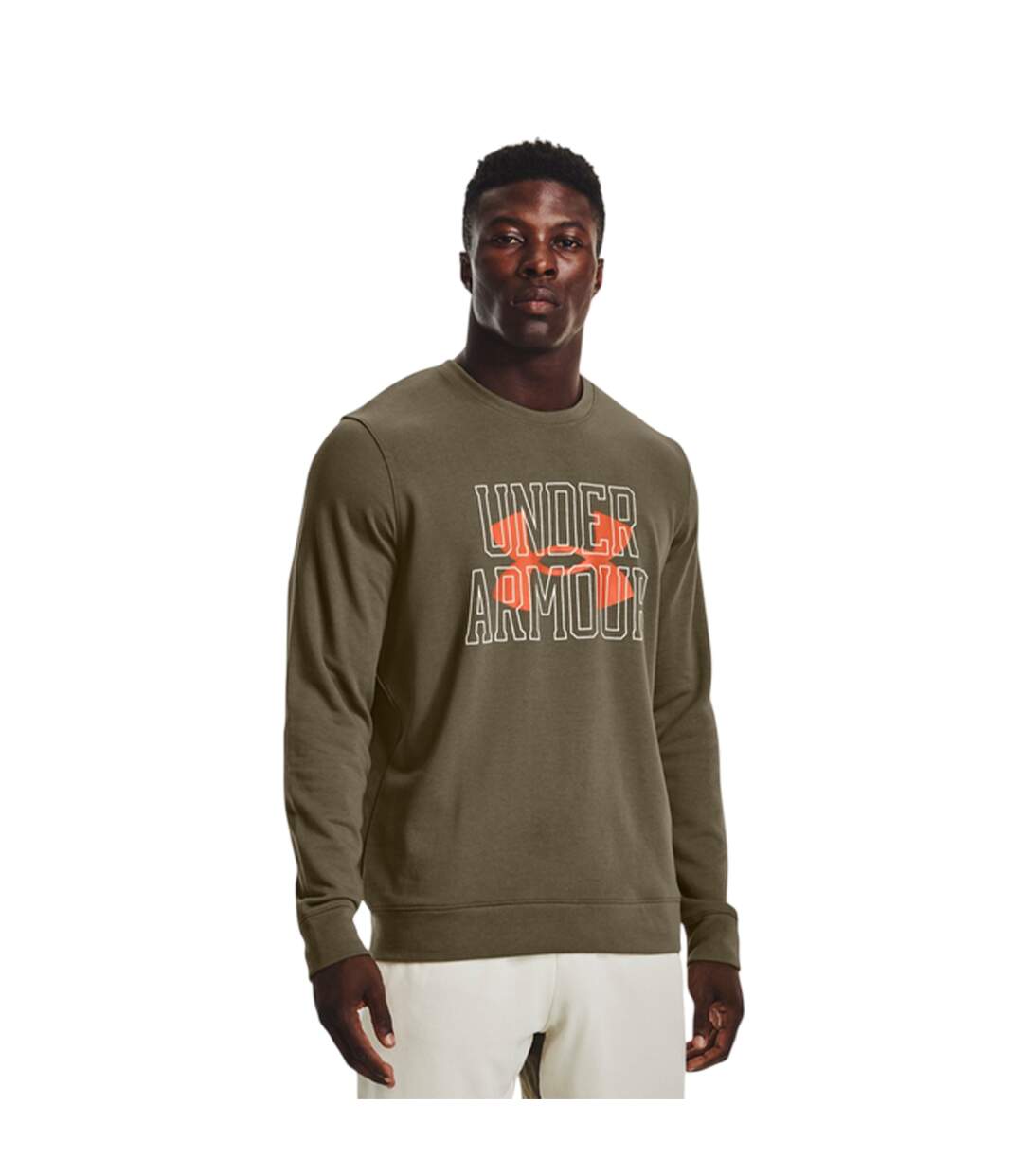 Sweat Rival Terry Homme Vert Under Armour-1