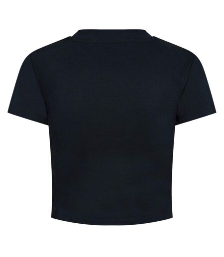 Womens/ladies Criss-cross Boxy T-shirt Black Levis