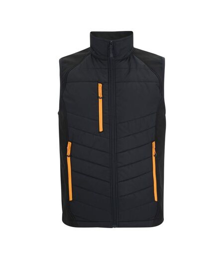 Mens Full Zip Gilet Black Orange Pop Regatta