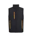 Mens Full Zip Gilet Black Orange Pop Regatta-1