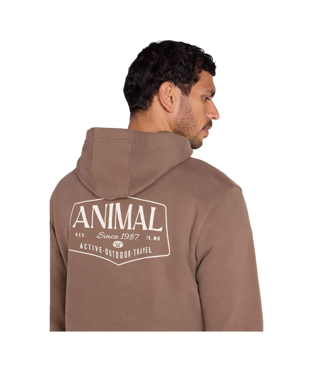 Sweat À Capuche Motif/style Logo River Homme Marron Animal-4