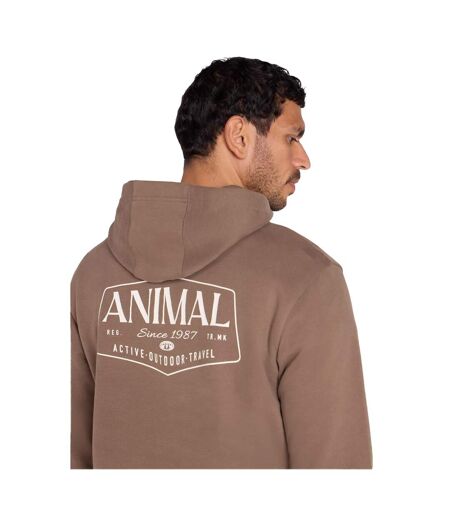 Sweat À Capuche Motif/style Logo River Homme Marron Animal