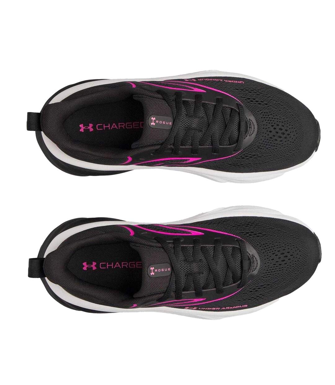Womens/ladies Rogue 6 Trainers Black Pink White Under Armour-4