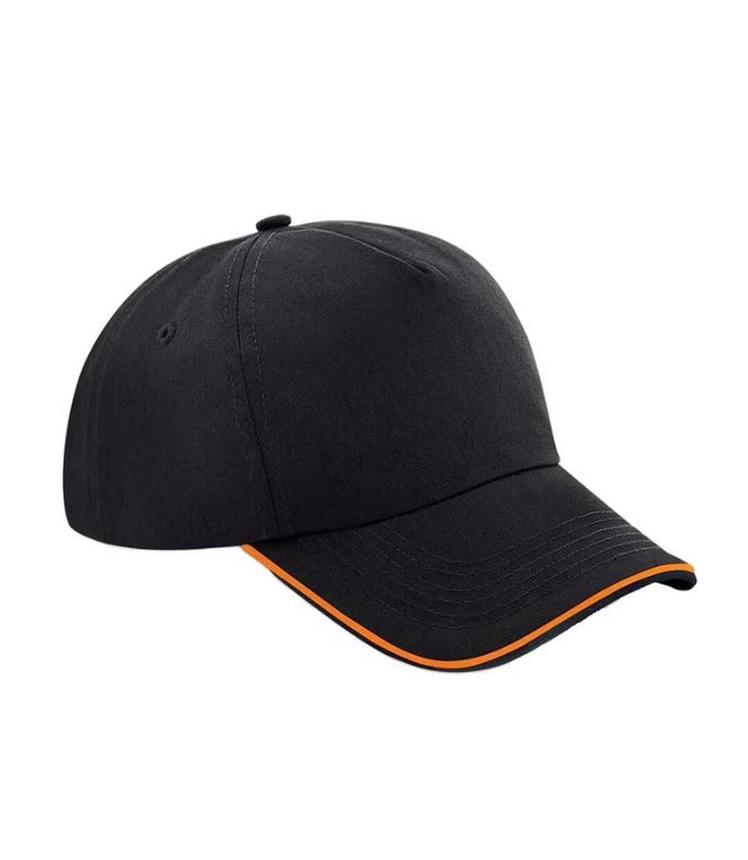 Casquette Authentic Unisexe Noir Orange Beechfield-1