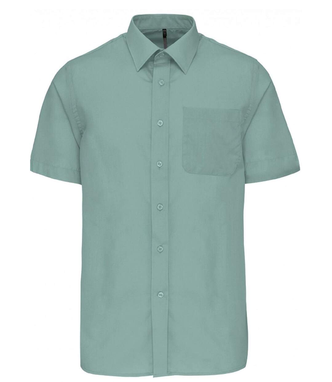 Chemise popeline manches courtes - K551- vert amande - homme